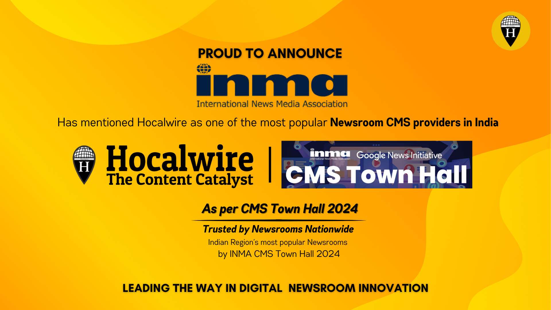 INMA Recognizes Hocalwire as a Leader in CMS for Newsrooms